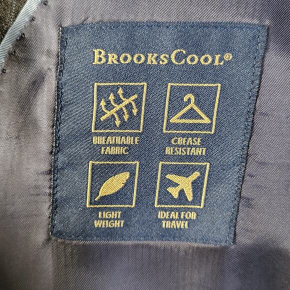 Brooks Brothers Cool Fitzgerald Blazer Size 46R Gray Pinstripe Wool Full Canvas - Picture 3 of 8